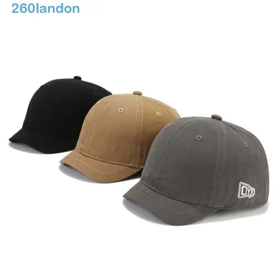 Boné De Beisebol Masculino LANDON , Chapéu Com Letras Bordadas De Algodão Bordado , Pontiagudo Sol , Aba Curta