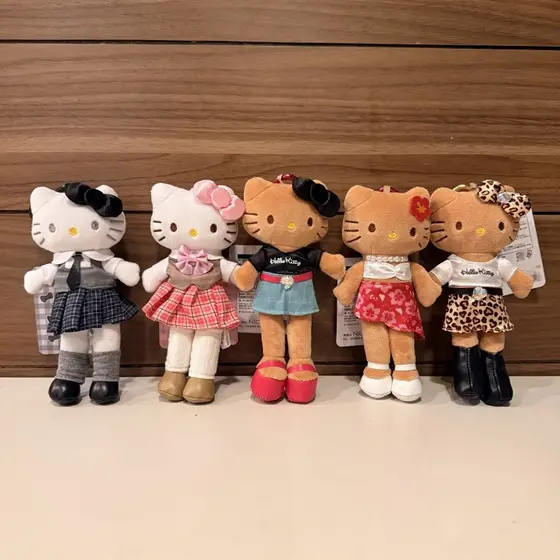 Sanrio Hello Kitty Leopard Print Plushine Toy KT Pernas Longas Chaveiro De Pelúcia Bolsa Pingente Presente Infantil