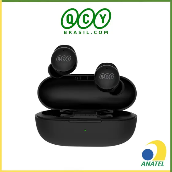 Fone de Ouvido QCY T17 Sem Fio Bluetooth 5.1 TWS Modo Game e Microfone ENC