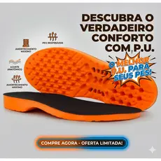 Palmilha PU Ortopédica Confortável Amortecimento Macia Anti Impacto