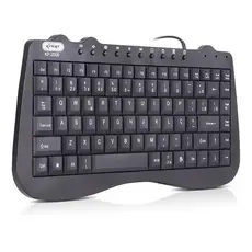 Mini Teclado Multimidia Usb Para Pc Notebook Padrao Abnt2 Br Cor de teclado Preto Idioma Português Brasil
