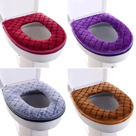 Capa Assento Do Vaso Sanitário Almofadas Grossas Almofada Toalete Lavável Reutilizável