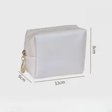 Bolsa de Cosméticos ATINTO, Bolsa Exquisita para Armazenamento de Joias, Mini Bolsa com Zíper para Mulheres, Porta-Moeda