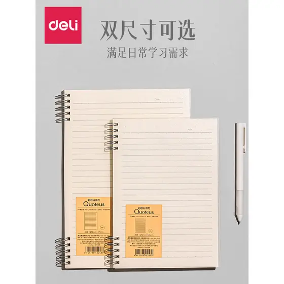 Caderno de bobina poderosa Caderno transparente não prático Simples Estudante Escritório Bloco de notas Conferência Sala