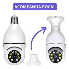 Câmera De Segurança V720 IP Externa WiFI 360 Áudio Infravermelho Câmeras De Vigilância Sem Fio Internas E27