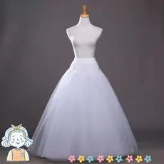 Crinolina, Saiote Branco Sem Aro, Saia de Cosplay Respirável de 4 Camadas
