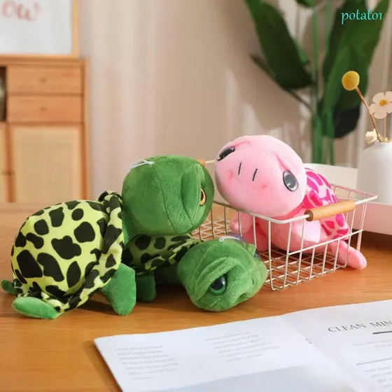 Travesseiro De Boneca De Tartaruga POTATO1 , Brinquedos De Pelúcia Animal De Coleção De Animais Marinhos , Macios