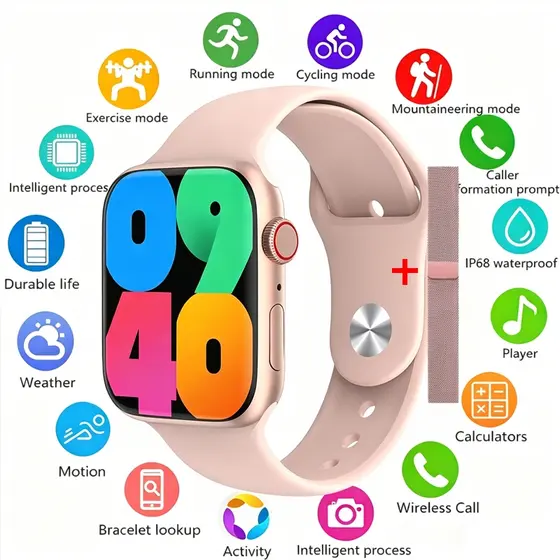 2026 Smartwatch S10 Pro Mini Chamada Bluetooth Com monitor De Frequência Cardíaca Do Calculadora