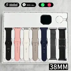 Nova versão 7 em 1 S100 mini 38mm Full Touch Sport para monitoramento de saúde e exercícios