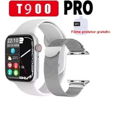 2026 Novo smartwatch T900 PRO suporta a função de calculadora de detecção de pressão arterial para chamadas Bluetooth