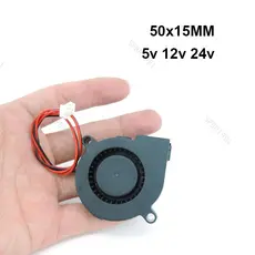 Ventilador De Refrigeração 50MM DC 5v 12v 24V 5015 Turbo Radial 50x15MM Para Acessórios De Impressora 3D 50MM Sem Escova
