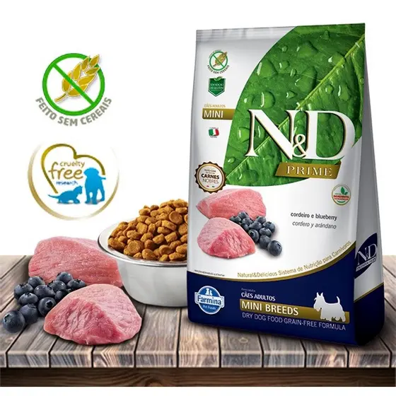 Ração Seca ND Prime Canine CordeiroBlue Adult Mini Breeds para Cães Adultos de Raças Pequenas - 2,5Kg
