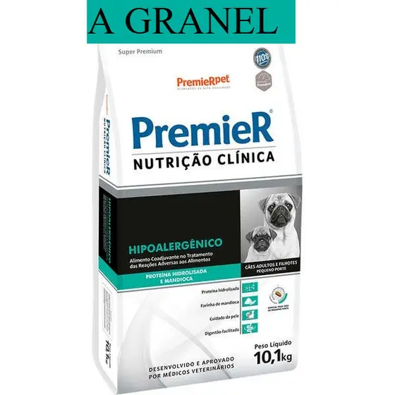 Ração Agranel 2Kg Premier Nutrição Clínica Hipoalergênico para Cães Adultos Pequeno Porte 2kg
