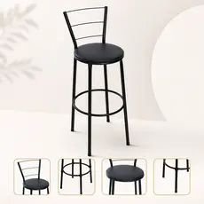 Banqueta Alta 3 Arame Balcão Cozinha Decoração Bistrô Área de Lazer
