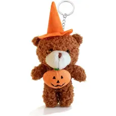 Chaveiro De Pelúcia Fofo De Urso De Halloween – Bolsa De Abóbora Assustadora E Pingente De Para Bolsas , Acessório Festi