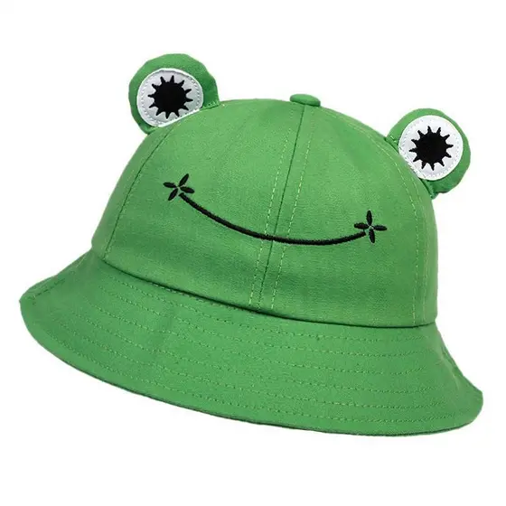 Chapéus Bucket Femininos com Estampa de Sapo Fofo, Chapéu de Verão para Mulheres, para Atividades ao Ar Livre, Pesca, Pr