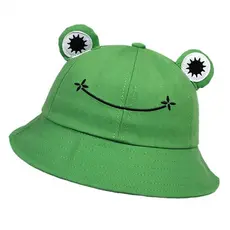Chapéus Bucket Femininos com Estampa de Sapo Fofo, Chapéu de Verão para Mulheres, para Atividades ao Ar Livre, Pesca, Pr