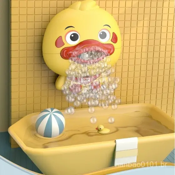 Baby Bath Toys Bubble Machine Duck Crabs Frog Music Kids Bath Toy Banheira Automatic Bubble Maker Bathtub Toy