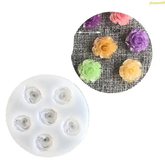 Flor Gesso Tridimensional Ornamentos Pingente Molde De Silicone