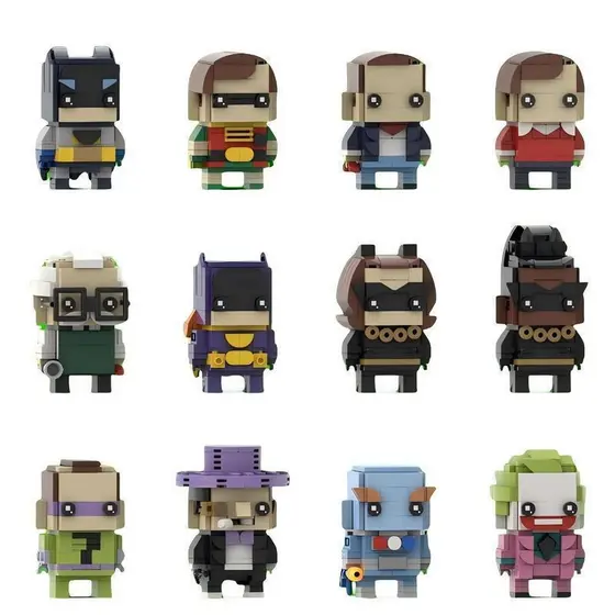Coleção Manto Crusader/Blocos Série Cabeça Quadrada/Brinquedos Educativos Infantis