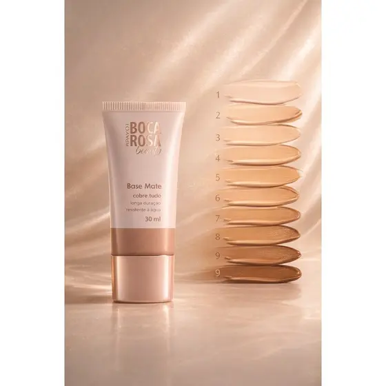 Base Boca Rosa Beauty Matte Cobre Tudo 30ml – Alta Cobertura e Longa Duração