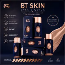 BT Skin Base Líquida Bruna Tavares Acabamento Natural para Maquiagem Facial