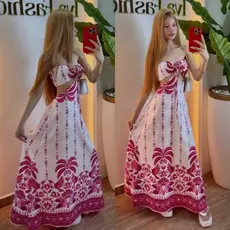 Vestido Longo Floral Inspiração Tendência Moda Blogueira Luxo 2026
