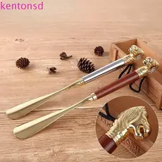 Buzina De Sapato De Metal KENTONSD , Calçadeira De Alça Portátil Longa , Levantador Durável Com Cabeça De Leão/Cavalo