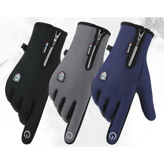 Luvas Térmicas Unissex Touch Screen - Aquece as Mãos / Compatível com Tela Sensível ao Toque / Para Ciclismo e Esportes