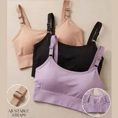 Kit 4 ou 2 TOP Fitness feminino, Alças finas e Ajustaveis,Bojo removivel e fecho traseiro Alta Sustentação!