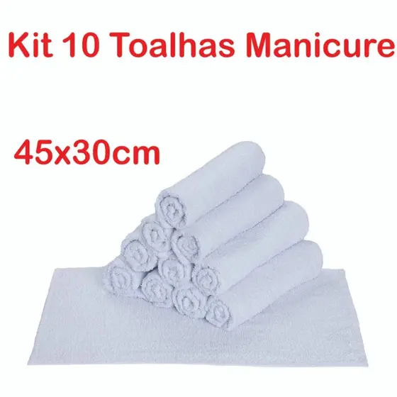 Kit c/10 Toalha Social Manicure p/Salão 30X45cm