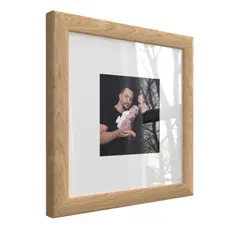 quadros decorativos moldura fotográfica 20x20cm moldura amadeirado com paspatur porta retrato decoração elegante