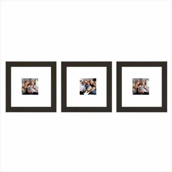 Kit 3 Quadros Fotos Decorativas 20x20cm Parede Sala Quarto Paspatur e Vidro Acrilico de Alta Qualidade.
