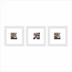 Kit 3 Quadros Fotos Decorativas 30x30cm Parede Sala Quarto Paspatur e Vidro Acrilico de Alta Qualidade.