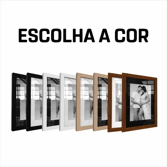 Kit 9 quadros decorativo moldura fotográfica 20x25 cm com paspatur moldura decoração elegante escolha o modelo
