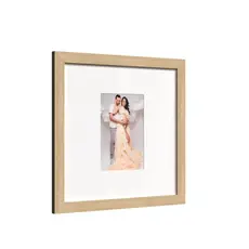 kit 3 quadros decorativos moldura fotográfica 23x23cm moldura com paspatur foto 10x15