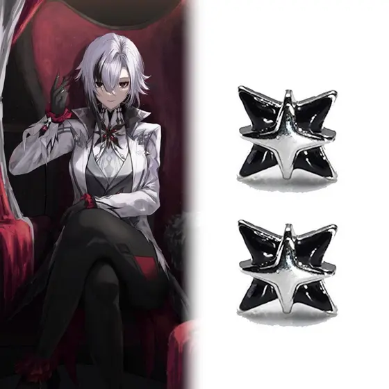 Jogo Genshin Brincos De Impacto Arlecchino Peruere Os Cavilha Knave Halloween Homem Mulher Cosplay Acessórios De Propaga