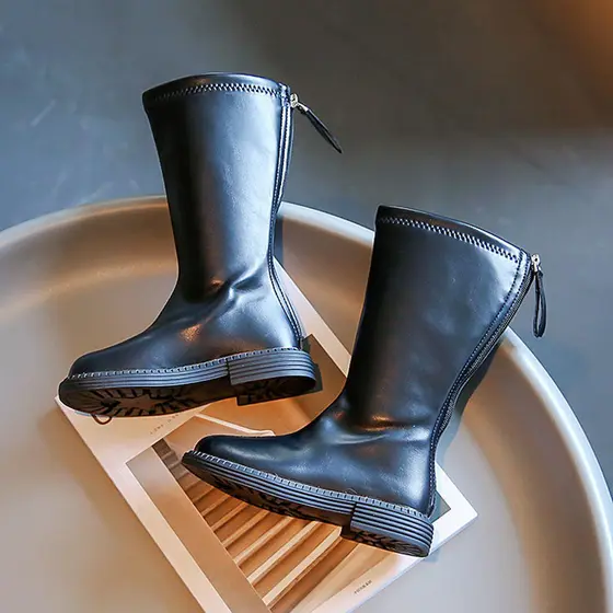 Botas infantis femininas 2024 novo estilo outono inverno botas de princesa únicas para meninas botas altas mais ve