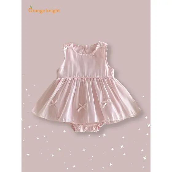 Meninas vestido meninas vestido de verão 0-3 anos de idade crianças vestido sem mangas verão menina vestido de princesa