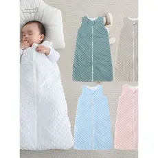 Crianças Anti-chute saco de dormir bebê colete de uma peça engrossado saco de dormir ervilhas velo bebê reconfortante co