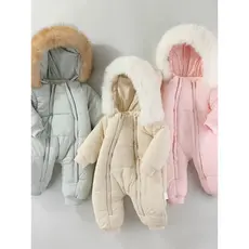 Cross-Border roupas de bebê outono inverno roupas recém-nascidos forro de lã acolchoado Outing roupas de algodão macacão