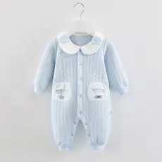 Roupas para recém-nascidos outono inverno macacão de bebê recém-nascido mês inteiro macacão acolchoado quente macacão