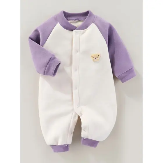 Roupas de bebê outono inverno forro de lã meninos meninas bebê de uma peça velo quente austríaco velo desossado macacão