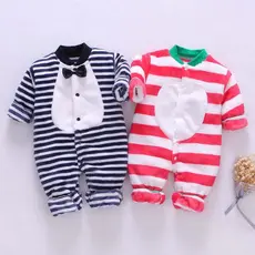 Macacão de bebê outono inverno roupas recém-nascidos mês cheio bebê Coral velo macacão pijamas flanela macacão