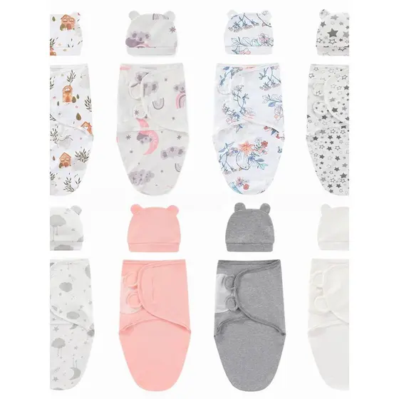 Recém-nascido Swaddling envoltório bebê abraço colcha sala de parto envolto bebê Kick-prova colcha saco de dormir do beb
