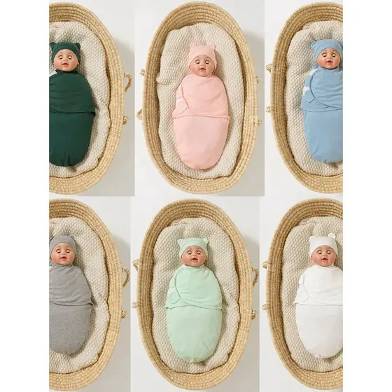 Recém-nascido anti-surpresa Swaddle puro algodão impresso envoltório primavera verão bebê envoltório de duas peças bebê 