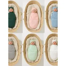 Recém-nascido anti-surpresa Swaddle puro algodão impresso envoltório primavera verão bebê envoltório de duas peças bebê 