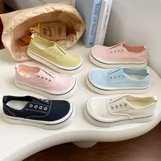 Primavera outono novo estilo manga cabeça feio bonito estudante sapatos de lona feminino deslizamento-em All-Match tênis