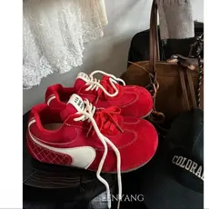 Retro sola macia Forrest Gump sapatos de treinamento alemão feminino couro macio influenciador primavera verão novo esti