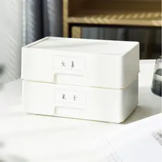 Com tampa gaveta caixa de armazenamento separação embutida organizar compartimentos utensílios de cozinha Desktop pequen
